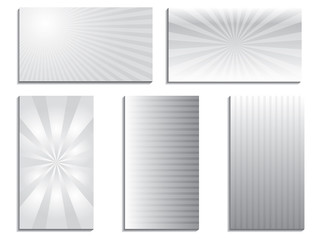 Gray business card set