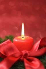 Obraz na płótnie Canvas weihnachtliches Kerzengesteck