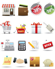 Vector Shopping and Consumerism Icon Set