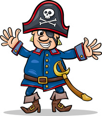 pirate captain cartoon illustration