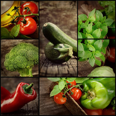 Christmas dinner collage