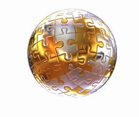 Puzzle abstract sphere