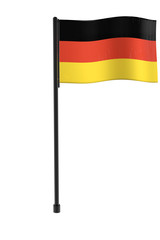 German flag - 3d Rendering
