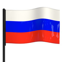 Russland Flagge - 3D Render