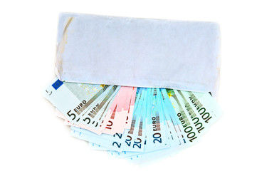 Cash money in envelope