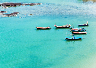 Fishing rowboat group