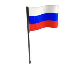 Russland Flagge - 3D Render