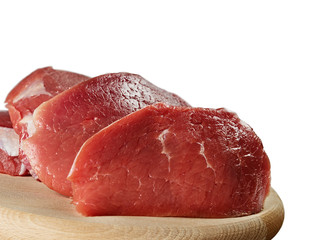 Pork meat isolated on white