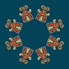 Circular ornament vector design