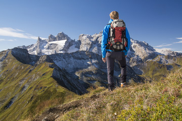 Fototapeta premium Wandern in den Bergen