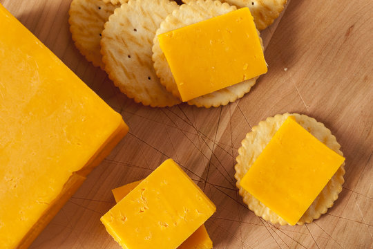 Fototapeta Cheese and Cracker Appetizer