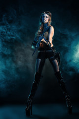 Obraz premium attack girl