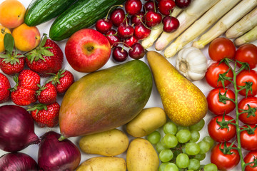 Früchte und Gemüse Mischung