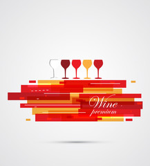 Wine menu card design background