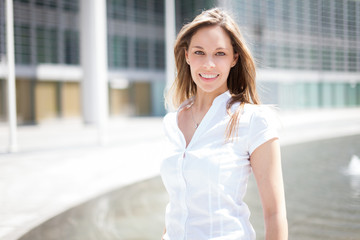 Smiling businesswoman portrait