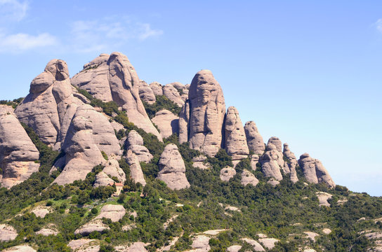 Pre&ntilde;ada, Momia, Elefant. Rocas de Montserrat