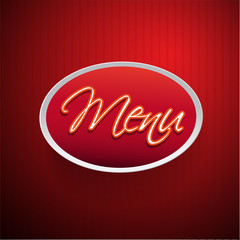 Restaurant menu design red