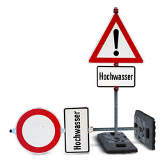 Hochwasser Schilder