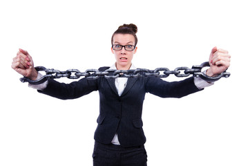 Woman with hands and handcuffs