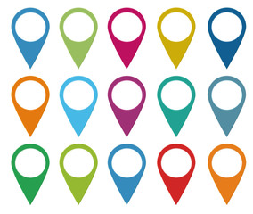 Set de iconos para web o marcadores en mapas