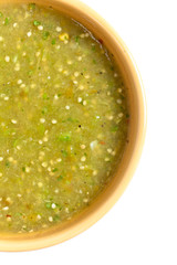 Tomatillo salsa verde, mexican cuisine