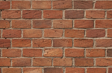 Red bricks wall background.