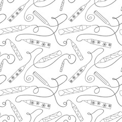 Seamless pattern with pencils