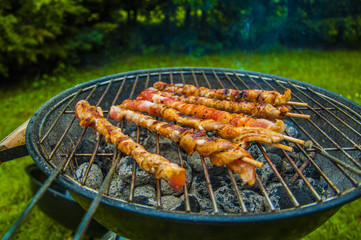 Barbecue saturated composition