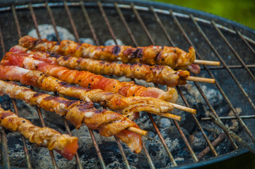 Barbecue saturated composition