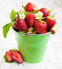 Full bucket of strawberry