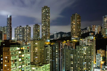 Fototapeta na wymiar Apartment building in Hong Kong