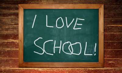Kreidetafel - I LOVE SCHOOL