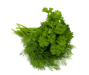 bunch of dill and parsley