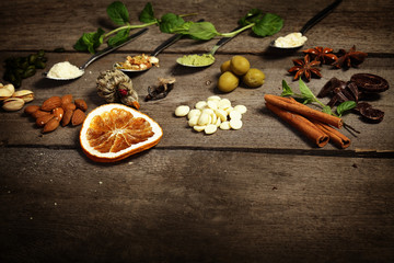 Ingredients for french macarons