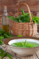 Nettle cream soup