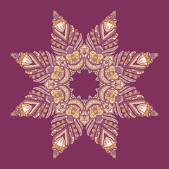 Vector pattern with marine inhabitants