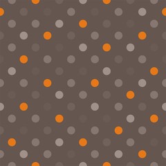 Seamless vector pattern polka dots dark background