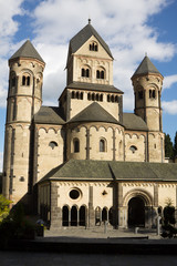 Fototapeta na wymiar The Maria Laach abbey in Germany. The abbey was founded in 1093