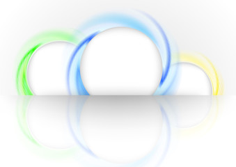 Colorful advertising rings template