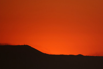 panorama al tramonto