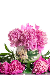 pink peonies