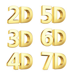 Golden symbol isolated on white with clipping path
