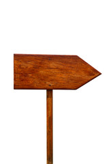 empty wooden sigpost