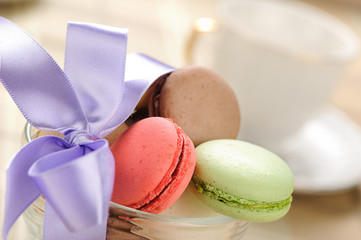 Colorful Macaron close up