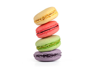Colorful Macaron isolated on white