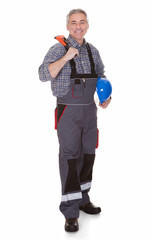 Mature Man Holding Wrench