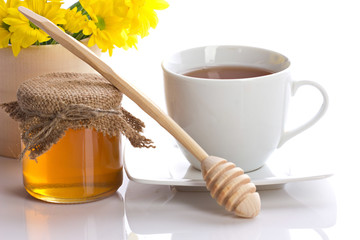 tea, honey and flowers