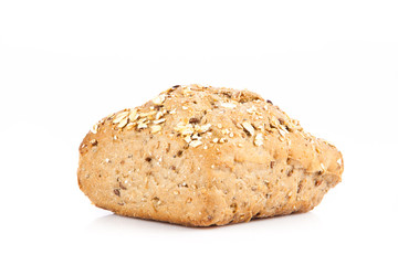 bun bread isolated on white background