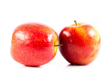 red apples isolated on white background