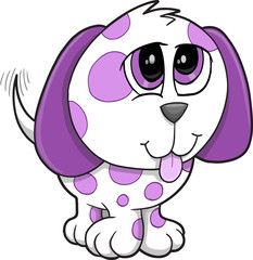 Cute Puppy Dog Vector Illustration Art